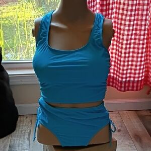 Blue Tankini Swimsuit Set